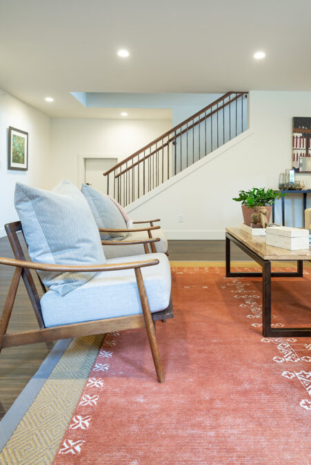 Basement Family Room With Hight Ceilings